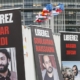 Des comités de soutien marocains ont demandé la libération des prisonniers politiques et d’opinions ce mercredi devant le Parlement européen. Photo DNA /Jean-François BADIAS